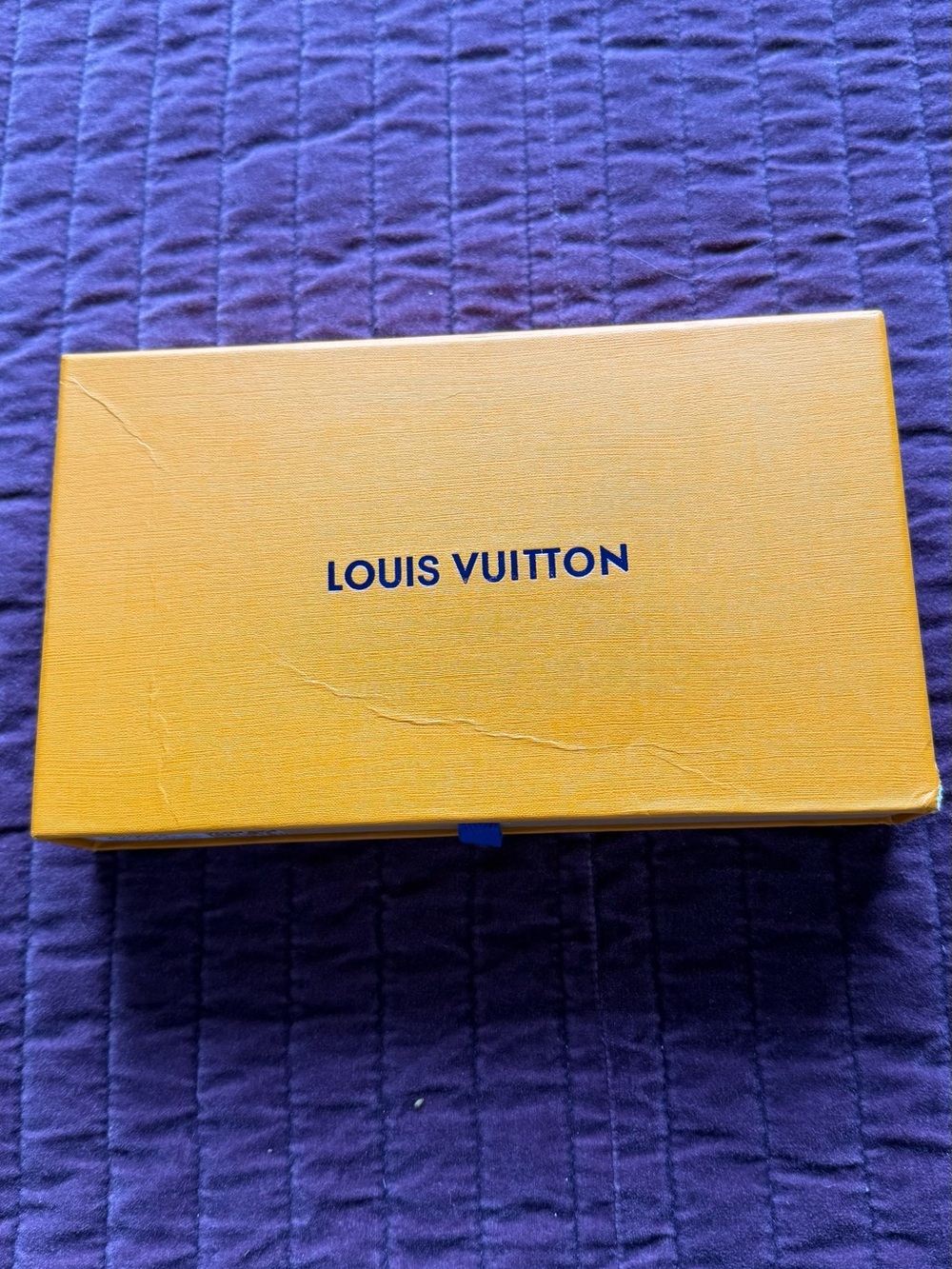 Louis Vuitton Yellow Box with Navy Logo